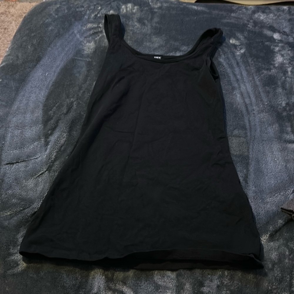 plain black tank top